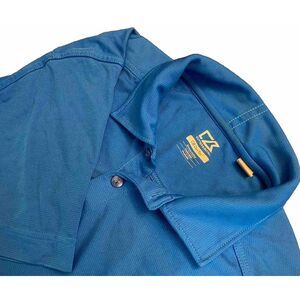 Cutter And Buck  DryTec‎ Textured Blue Teal Polo Shirt Size L